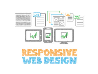 RESPONSIVE WEB DESIGN Vector Web Icons