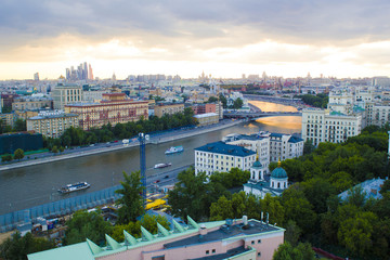 Fototapeta premium Landscape Moscow city, Moscow, Russia