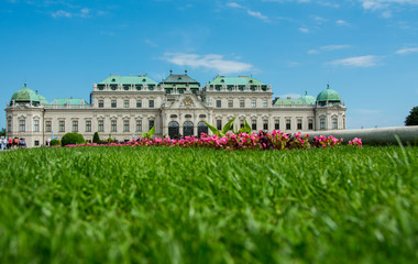 Fototapeta na wymiar fantastic view of Vienna bervedere