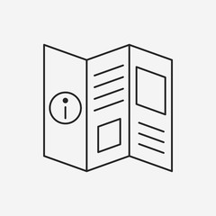 guide paper line icon