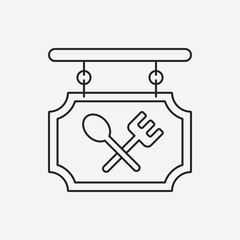 restaurant line sign