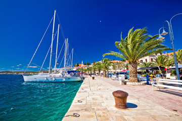 Rogoznica sailing destination in Dalmatia waterfront view - obrazy, fototapety, plakaty