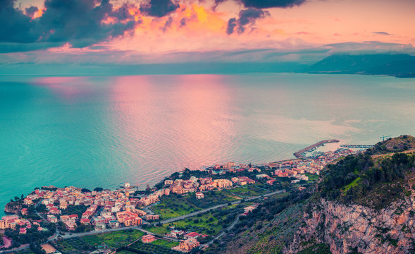 A bird's eye view of the Solanto village.