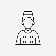 hotel bellman line icon