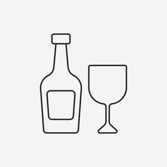 champagne line icon