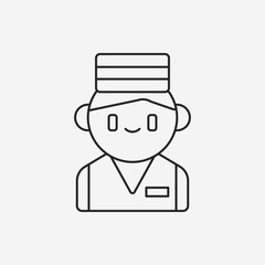 hotel bellman line icon