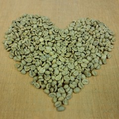 Rohkaffee zum Rösten