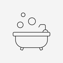 Bathtub line icon