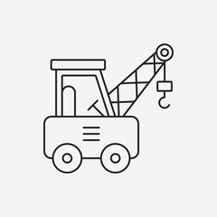 logistics truck line icon