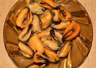 Fresh mussels useful from the sea