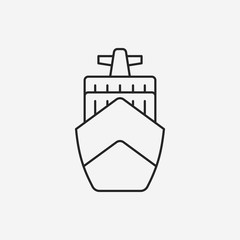 logistics ship line icon