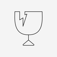 fragile line icon