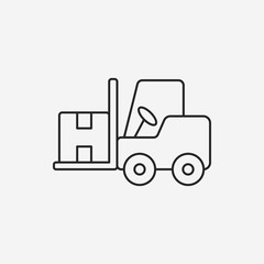 logistics truck line icon
