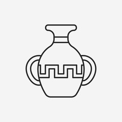 pottery line icon