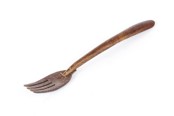Fork made of coconut wood