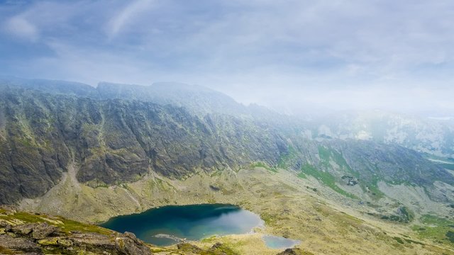 mountain time-lapse scene 