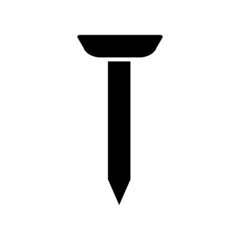 The nail icon. Nobnail symbol. Flat