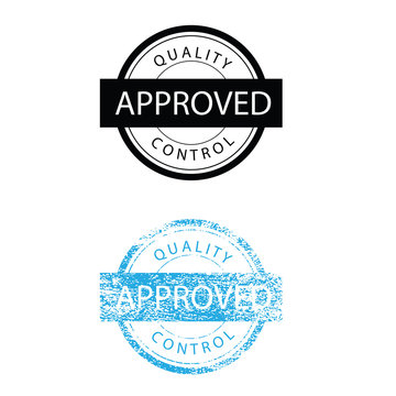 Approved quality control sign stamp