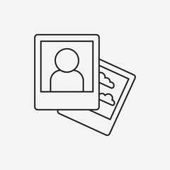 Fototapeta premium photo line icon