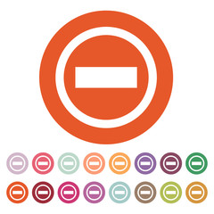 The stop icon. Danger and warning symbol. Flat