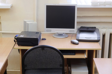 Computer class at school