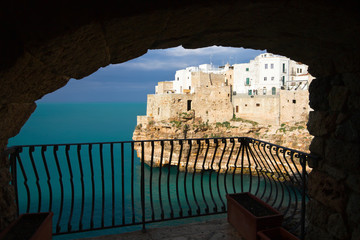 Polignano a Mare: view from a balcony