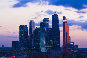 Fototapeta premium Landscape Moscow city, Moscow, Russia