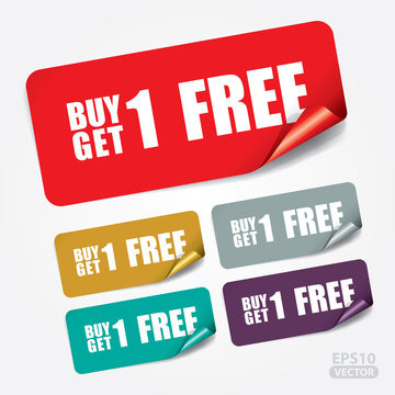 Buy 1 Get 1 Free on Rectangle Sticker