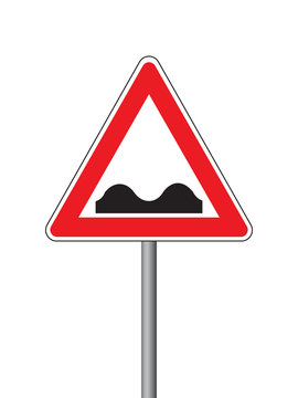 Bumpy road sign