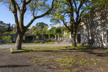 destroyed house in Abkhazia