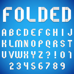 Folded Paper Font - 86050407
