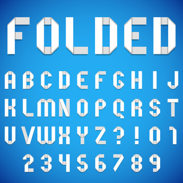 Folded Paper Font