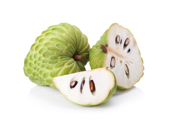 custard apple on white background