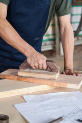 Man working with wood