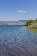 Fototapeta na wymiar Blue Mesa Reservoir at full capacity. 