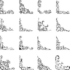 Ornate vintage design corner set