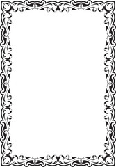 Vintage scroll art frame