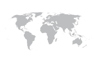 Fototapeta na wymiar grey map of the world
