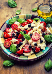 Caprese. Caprese salad. Italian salad. Mediterranean salad. Italian cuisine. 