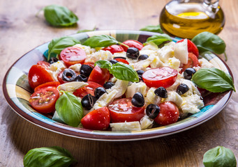 Caprese. Caprese salad. Italian salad. Mediterranean salad. Italian cuisine. 