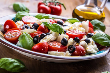 Caprese. Caprese salad. Italian salad. Mediterranean salad. Italian cuisine. 