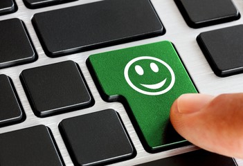 Bewertung online - zufrieden Smiley