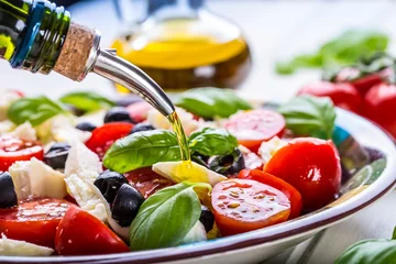 Rolgordijnen Caprese. Caprese salad. Italian salad. Mediterranean salad. Italian cuisine.  © weyo