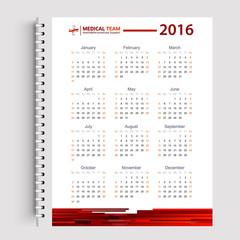 Calendar with corporate identity logo