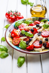 Caprese. Caprese salad. Italian salad. Mediterranean salad. Italian cuisine. 