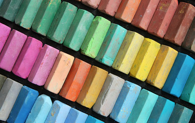 Set of color chalks