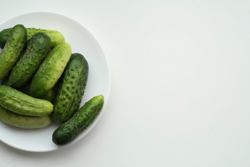 A plate of cucumbers