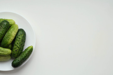 A plate of cucumbers
