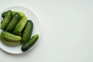 A plate of cucumbers