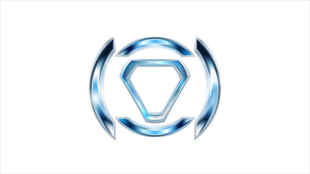 Modern bright tech logo design. Three colors. Video animation HD 1920x1080